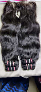 Cuticle Aligned Indian Remy Unprocessed Virgin Straight Machine Double Weft Permanent Hair <b>Extensions</b> 100g Wholesale Raw HAIRS - Product Image 3