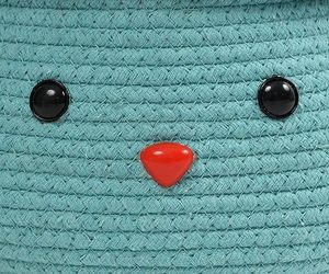 Customised Handwoven Unique Kids Bohemian Style Round Shape Rattan Eco Friendly Storage Basket Blue Chicken Cute Design Candy - Product Image 4