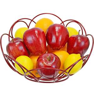 Corbeille à fruits décorative en métal, support de comptoir de cuisine pour fruits, légumes, pain et collations, rangement d'articles ménagers - Product Image 6