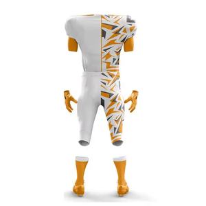 Usine en gros de haute qualité nouveau Design Logo personnalisé Offre Spéciale court dégradé cou personnalisé rétro Football américain uniforme 100% - Product Image 4