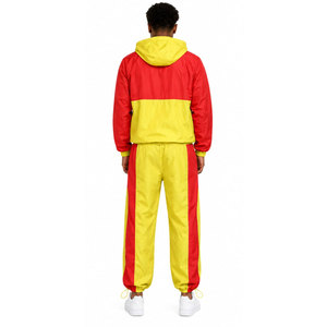 Newest Design 100% Cotton Printed Windbreaker Tracksuit Heavyweight Eco-Friendly Waterproof 2-Piece <b>Zipper</b> <b>Jacket</b> Trouser Set - Product Image 3