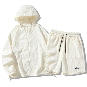 Veste coupe-vent à capuche pour femme, en polyester tissé, à fermeture éclair sur toute la longueur, coupe-vent, pour l'automne, vente en gros - Product Image 3