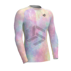 Camiseta de Compresión Sublimada Personalizada para Hombre, Ajustada, Elástica, Deportiva, para Entrenamiento, Fitness, Protección UV - Product Image 1