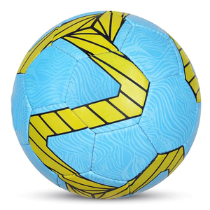 Ballon de football en cuir cousu à la machine KHILAN INDUSTRIES, léger (0,4-0,45 kg), écologique, durable, haute qualité, multicolores, pour équipe - Product Image 4