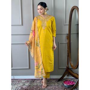 ชุดสำหรับผู้หญิงชุดปาร์ตี้ที่สวยงาม-ขนาด XL ด้านบนด้านล่างและ dupatta - Product Image 4