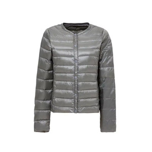 Ivory Black Navy Gray Pink <b>Red</b> Men Thin Lightweight Puffer <b>Jacket</b> Zipper Neck Quilted Winter Coat OEM Premium Supply <b>Waterproof</b> - Product Image 3