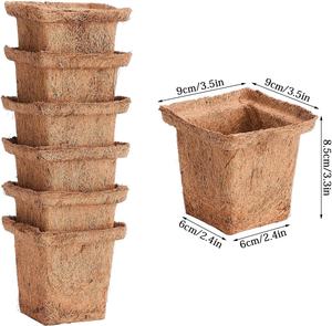Pots en fibre de coco écologiques, pots de pépinière biodégradables, pots à semis, pots de germination, DESIGN, pot suspendu en fibre de coco pour fleurs - Product Image 2