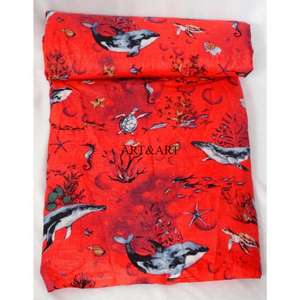 Vêtements pour femmes et filles, tissu léger et tendance, imprimé à la main avec motifs floraux, décontracté, décoration intérieure, couture ART&ART, tissu de haute qualité - Product Image 3