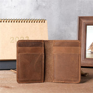 Ya475 Minimal Handmade Slim Cowhide Leather <b>Card</b> <b>Wallet</b> for Men Credit <b>Holder</b> - Product Image 6