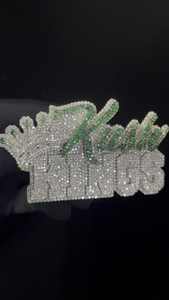 Colgante Personalizado con Inicial de Nombre, Plata de Ley 925, Moissanita de Lujo, Estilo Hip Hop, Chapado en Rodio/Oro de Dos Tonos - Product Image 5