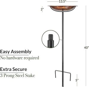 Bebedero para Pájaros de Metal Elegante y Personalizable para Decoración de Jardín y Actividades Diarias de Alimentación de Aves Pequeñas al Aire Libre - Product Image 2