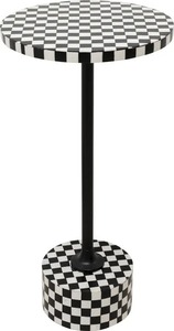 Table basse ronde élégante de style moderne Elly, avec cadre en métal et incrustations en os, fabrication artisanale de haute qualité, pour la maison, l'hôtel, le salon - Product Image 6