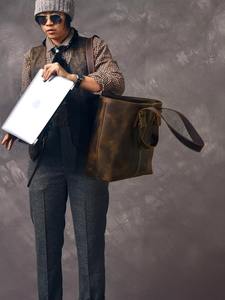 Sac à main vintage en cuir véritable fait main, couleur unie, pour femmes, avec fermeture à glissière, sac bandoulière, sac messager LTB-0232 - Product Image 4