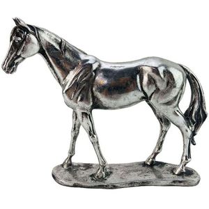 Escultura contemporánea de caballo en aluminio fundido, elegante gallo metálico, arte equino decorativo para interiores modernos - Product Image 4
