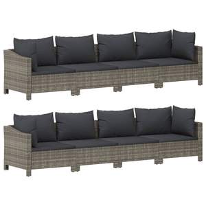 Conjunto Modular Grande de Muebles de Jardín de Ratán PE Gris, Muebles Modulares de Exterior de Primera Calidad - Product Image 5