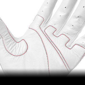 Gants de combat en cuir véritable blancs pour baseball, softball et autres sports, pour jeunes, avec design et taille personnalisés, vente en gros. - Product Image 4
