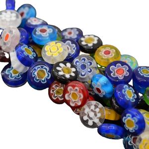 Versátil 8mm 4mm 10mm Negro Azul Púrpura CRISTAL MURANO Millefiori cuentas de vidrio elegante DIY artesanía entusiasta toque ovalado - Product Image 3