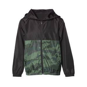 Chaqueta Cortavientos Personalizada Delgada con Capucha de Nailon en Bloques de Color para Hombre, Estilo Urbano, con Cremallera, Impermeable y Resistente al Viento, OEM - Product Image 1