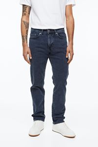 Pantalones vaqueros de hombre de secado rápido, corte ajustado, alta calidad, bajo precio, diseño personalizado, vaqueros de algodón ajustados de color azul claro para hombre. - Product Image 4