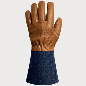 USA Direct Wholesale Grain Goatskin Leather Comfortable Straight Thumb Heavy Duty Truck Driving Warehouse Welding Gloves - Product Image 2
