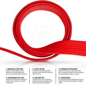 Cinturón de Karate para Entrenamiento de Artes Marciales, Ligero, de Algodón de Alta Calidad, Resistente y Fuerte, para Adultos, Principiantes y Competición - Product Image 2