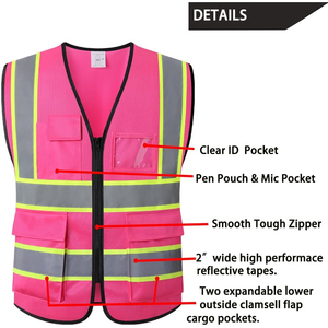Gilet de sécurité haute visibilité réfléchissant pour travaux de construction - Product Image 6