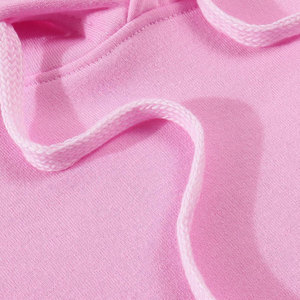 Unisex <b>Pink</b> Hooded Sweatshirt Black Joggers Solid Color Casual <b>Tracksuit</b> Full Sleeve Drawstring Closure Adult Autumn Wear - Product Image 5