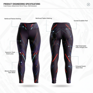 Leggings de sport tendance OEM ODM, leggings de fitness sans couture, pantalons de course, pantalons de musculation, leggings stretch, leggings slim fit - Product Image 2