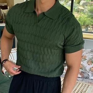 Polo de Manga Corta Personalizado para Hombre con Doble Ribete Blanco, de Secado Rápido, Resistente a las Arrugas, Cómodo y Casual - Product Image 6