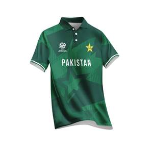 Camisetas de críquet de Pakistán T20 de secado rápido por sublimación, jersey y pantalones de críquet, uniforme de críquet para adultos y jóvenes, 100% poliéster - Product Image 1