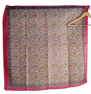 <b>Scarves</b> Floral Paisley Print Silk <b>Scarf</b> LightWeight Square For Neck Wrap Border Pattern By Exporter At Affordable Price <b>Scarf</b> - Product Image 3
