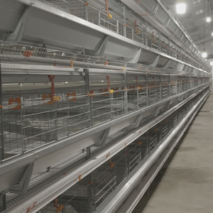 Resistenti gabbie per batterie di pollo in stile H con sistema automatico di cintura per letame nuove condizioni - Product Image 3