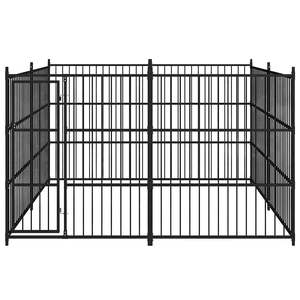 กรงสุนัขเหล็กสีดำ ขนาด 118.1 x 118.1 x 72.8 นิ้ว พร้อมตัวล็อค สำหรับสุนัข - Product Image 3