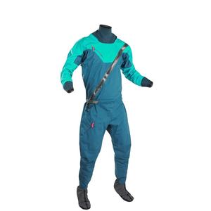 Unisex Blue <b>Waterproof</b> Polyester <b>Work</b> Coverall with Hood and Orange Zippers for Outdoor Use - Product Image 2