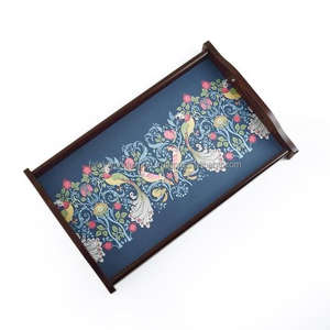 Plateaux de service en bois MDF de qualité, plateau en bois rectangulaire vintage, plateau alimentaire en bois avec poignée de Falak World Export - Product Image 3