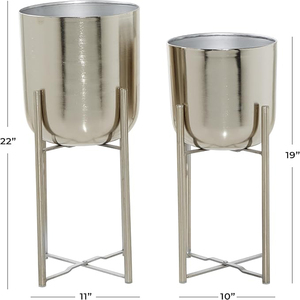 Metal Copper Planter Set of 2, Hammered Plant <b>Pots</b> Use as Vase Candle Holder Christmas Decor Metal Planter - Product Image 3