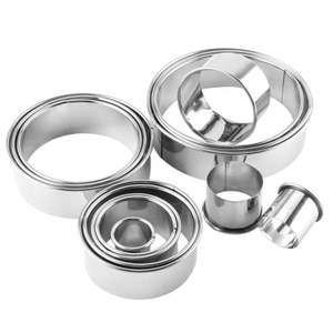 <b>Set</b> of 12 Round Shape Pastry Cutters Stainless Steel Biscuit Cookie Cutters <b>Baking</b> Tools Reusable Durable - Product Image 3