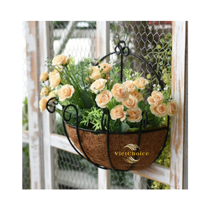Vietchoice large quantity <b>Hanging</b> <b>Basket</b> Coir <b>Wire</b> Frame Chain Suspended Planter Indoor Outdoor Balcony Garden Use - Product Image 5