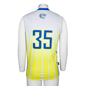 Maillot de basketball personnalisé blanc, jaune dégradé et noir, uniforme 2026, kit d'équipe 2025 entièrement sublimé, vêtements de sport professionnels - Product Image 3