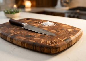Tabla de Cortar Ovalada de Madera de Teca Personalizada Hale Timeless Kitchenware, 1.5 cm de Grosor, Duradera, Fácil de Limpiar, Antideslizante, Apta para Lavavajillas - Product Image 3