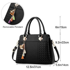 กระเป๋าถือผู้หญิงหนัง PU ดีไซน์ใหม่ทันสมัย  กระเป๋าสะพายขนาดใหญ่  รุ่นล่าสุด หรูหรา  มีจำหน่ายแล้ว - Product Image 4