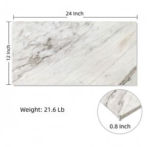 12*24 Baldosas de Mármol Blanco Pulido, Piedra Natural para Pared y Suelo, Mármol Natural Premium - Product Image 2