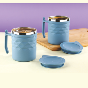 Taza duradera para bebidas, elegante taza de vidrio esmerilado, diseño moderno, agarre cómodo, vaso versátil para el hogar, la oficina y más allá. - Product Image 5