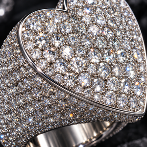 Pass Diamond Tester VVS Moissanite <b>Rings</b> 925 Sterling <b>Silver</b> Iced Out Luxury Hip Hop Heart Pave <b>Ring</b> Statement Men Jewelry - Product Image 2