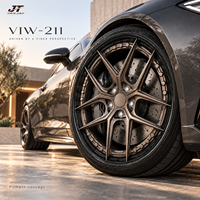 Jantes forgées en carbone à cinq branches, 18-22 pouces, 5x112 5x114.3, deux pièces, VIW-211 pour BMW Audi Mercedes-Benz