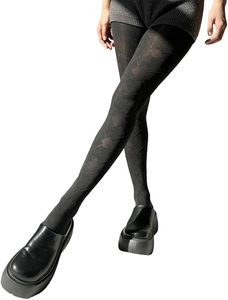 Vintage Cotton Opaque <b>Knee</b>-<b>High</b> Solid Tights for Women - Product Image 1