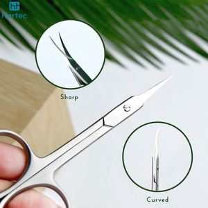 Ciseaux de manucure en acier inoxydable courbé avec poignées en acier, outil de beauté et de toilettage durable avec étui en cuir – Prix de gros - Product Image 5