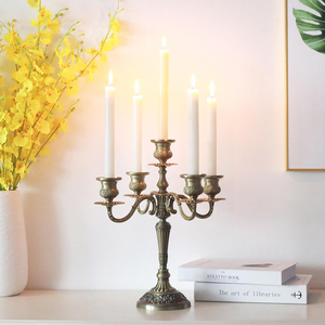 Wedding Christmas Customized Handmade Eco-Friendly 5-Arm Metal Candle Holder for Table Center Decoration and Home Use - Product Image 4