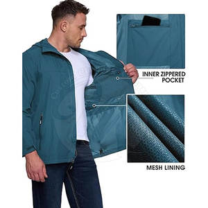 Chaqueta Impermeable de Alta Calidad a Precio de Mayoreo, Chaqueta Impermeable de Nailon y Poliéster con Logotipo Personalizado, Chaqueta Impermeable al Mejor Precio - Product Image 5