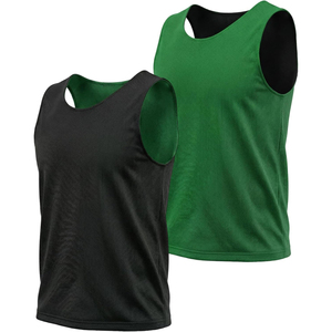 Chaleco de Baloncesto Reversible de Malla, Naranja y Negro, Sin Mangas, Unisex, Transpirable, de Poliéster, para Adultos - Product Image 6